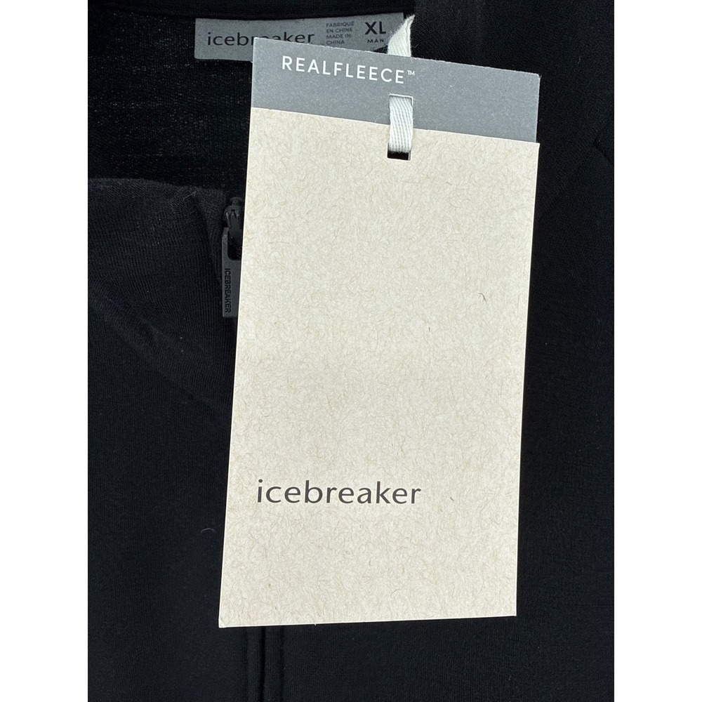 Icebreaker Mens Lydmar LS Zip RealFleece Merino Wool Jacket Black XL - Picture 4 of 9